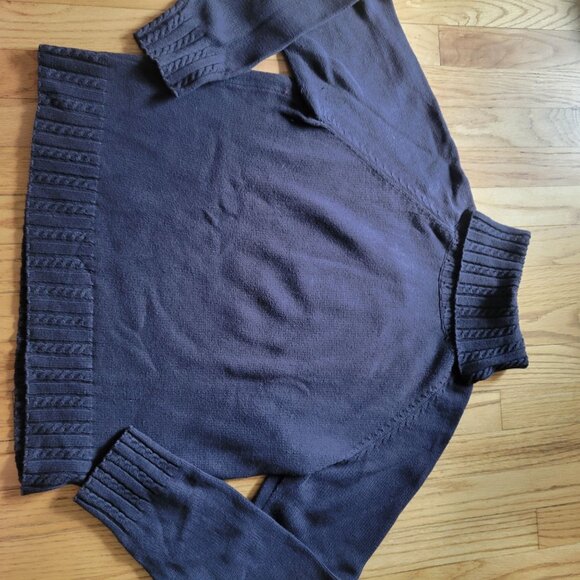 Christopher Banks XL Navy Cotton Turtleneck Sweater - Picture 3 of 5